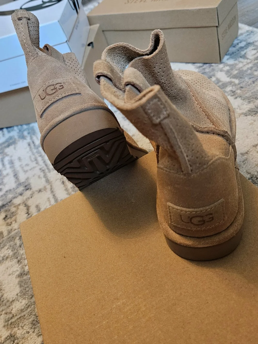 UGG Classic Mini Perforated Suede Boot - Chestnut